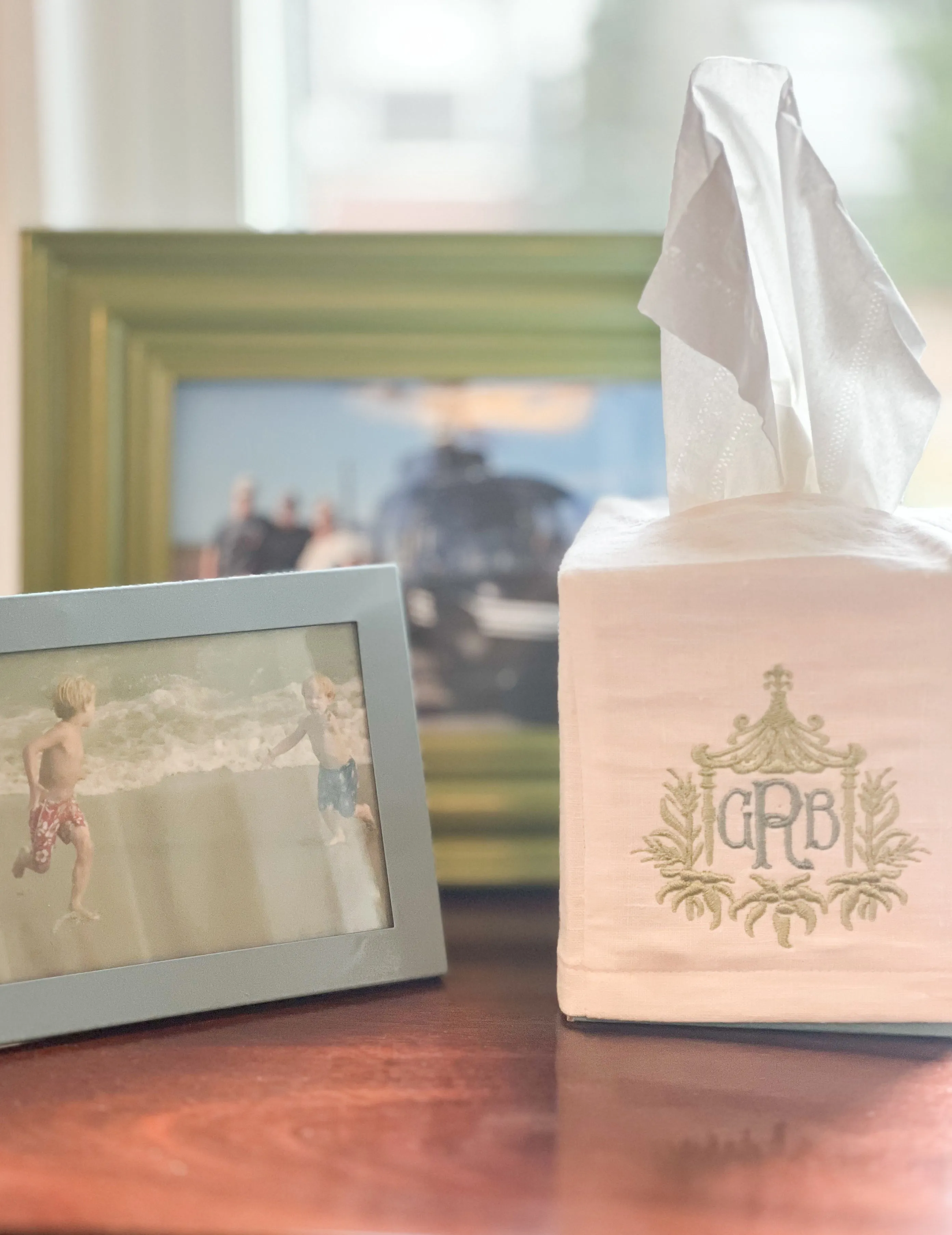 LINEN TISSUE BOX COVER