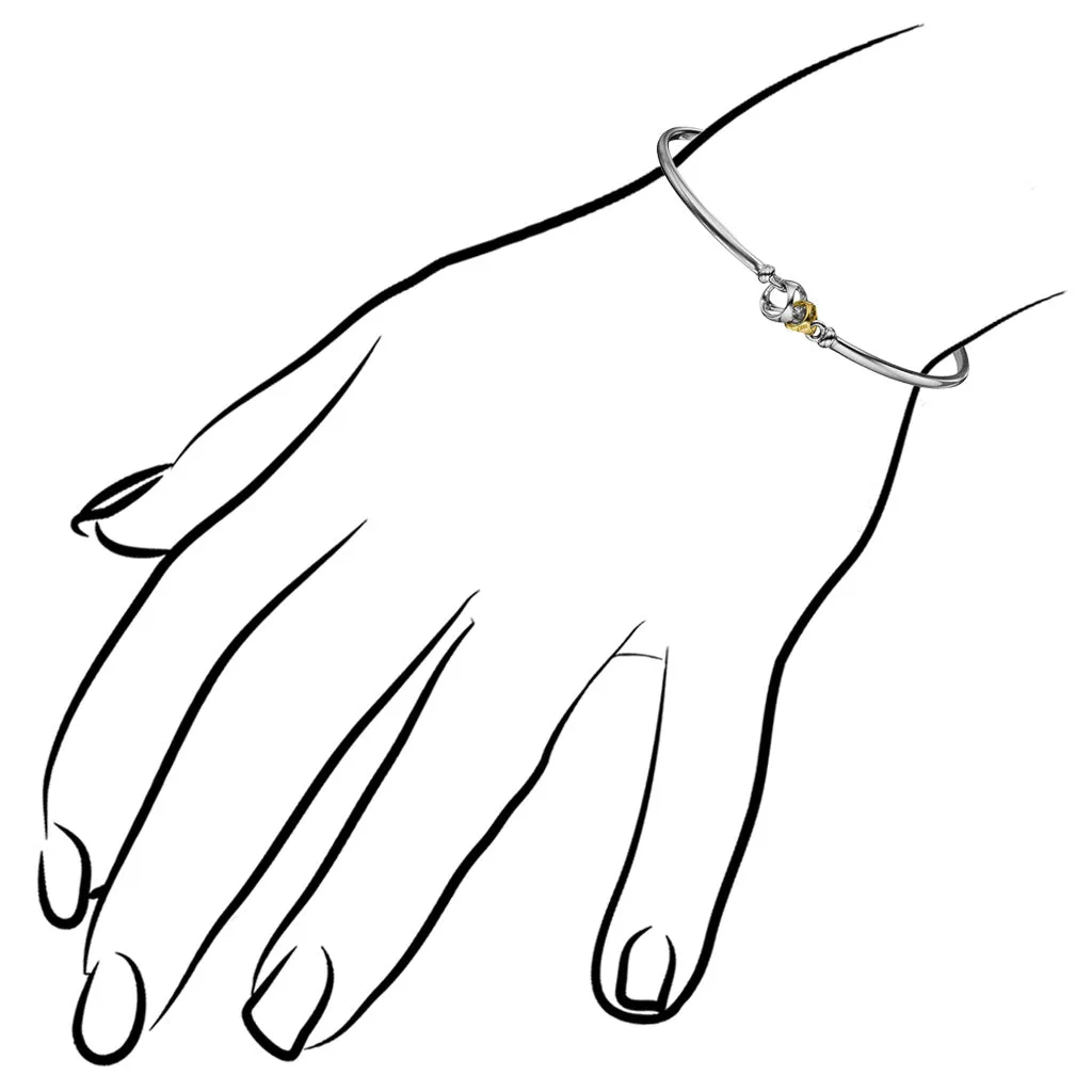 Linked By Love Silver & Gold Bangle