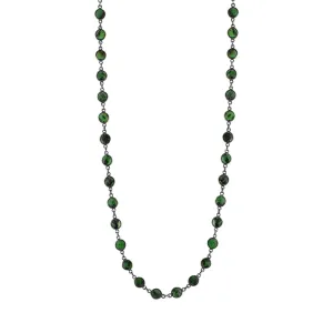 Linked Many Moons Necklace in Ruby Zoisite & Antiqued Silver  | Available to Ship March 7, 2025