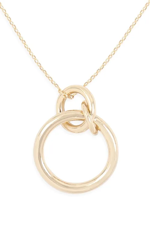 LINKED RING NECKLACE-GOLD