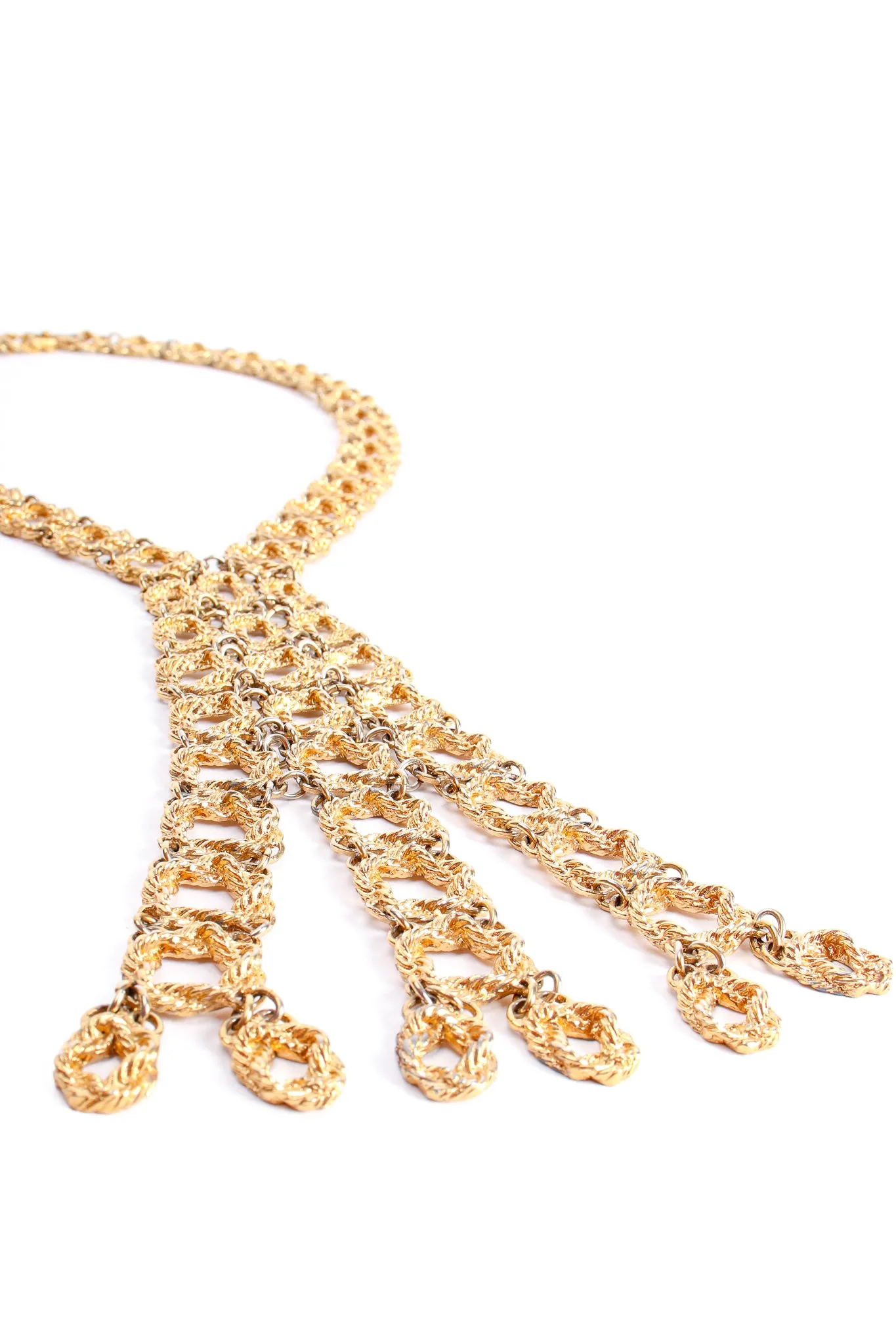Linked Waterfall Y Necklace