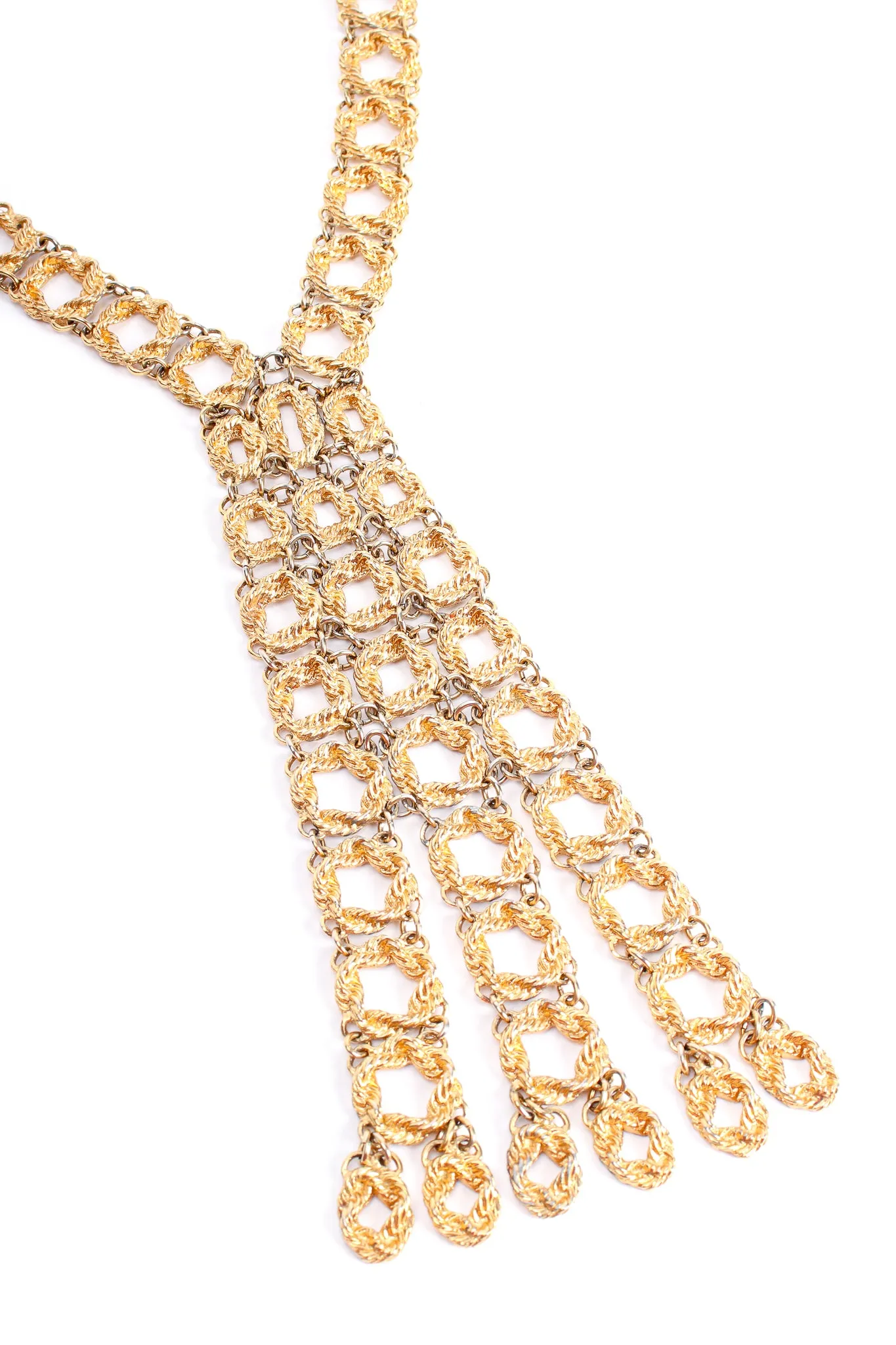 Linked Waterfall Y Necklace