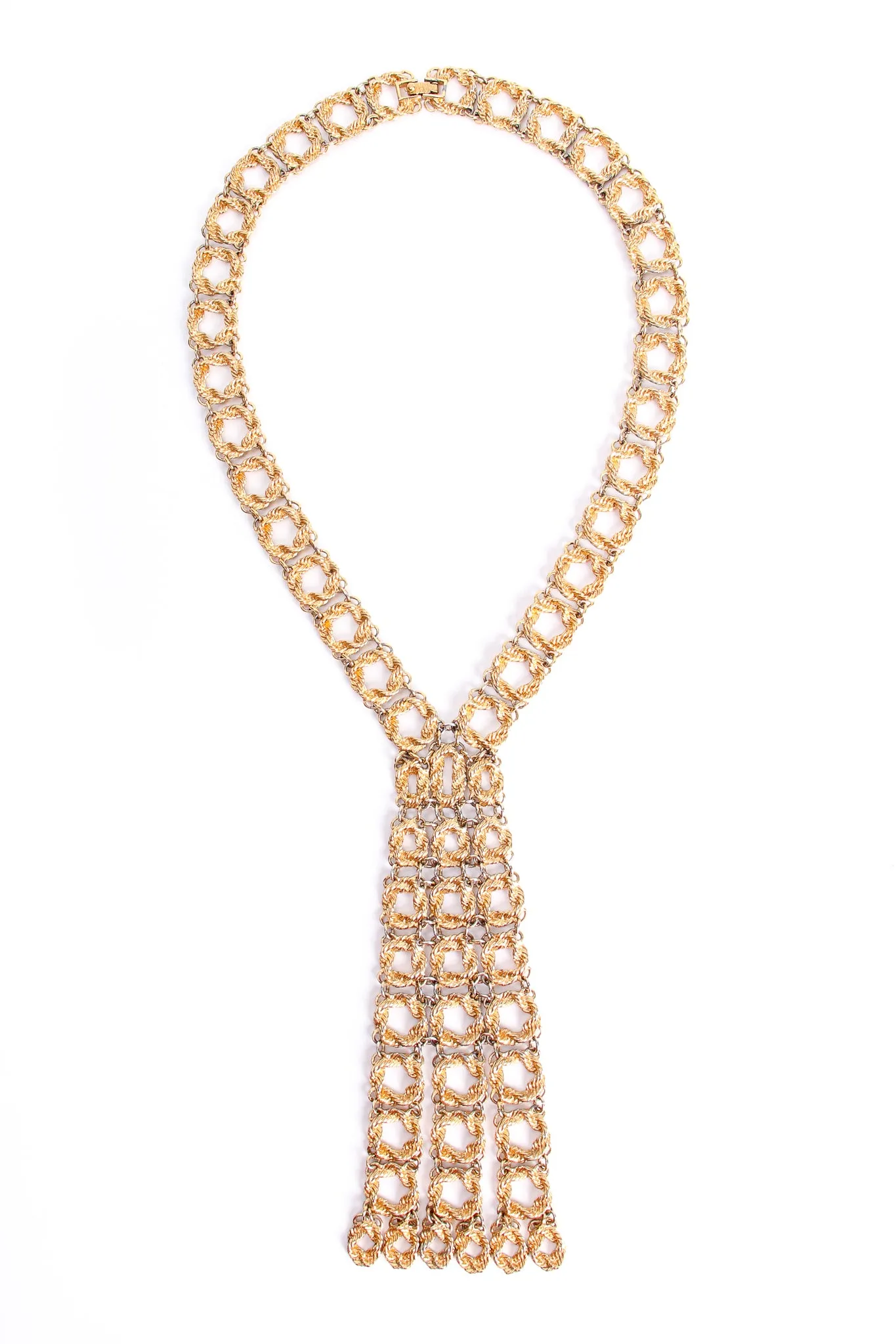 Linked Waterfall Y Necklace