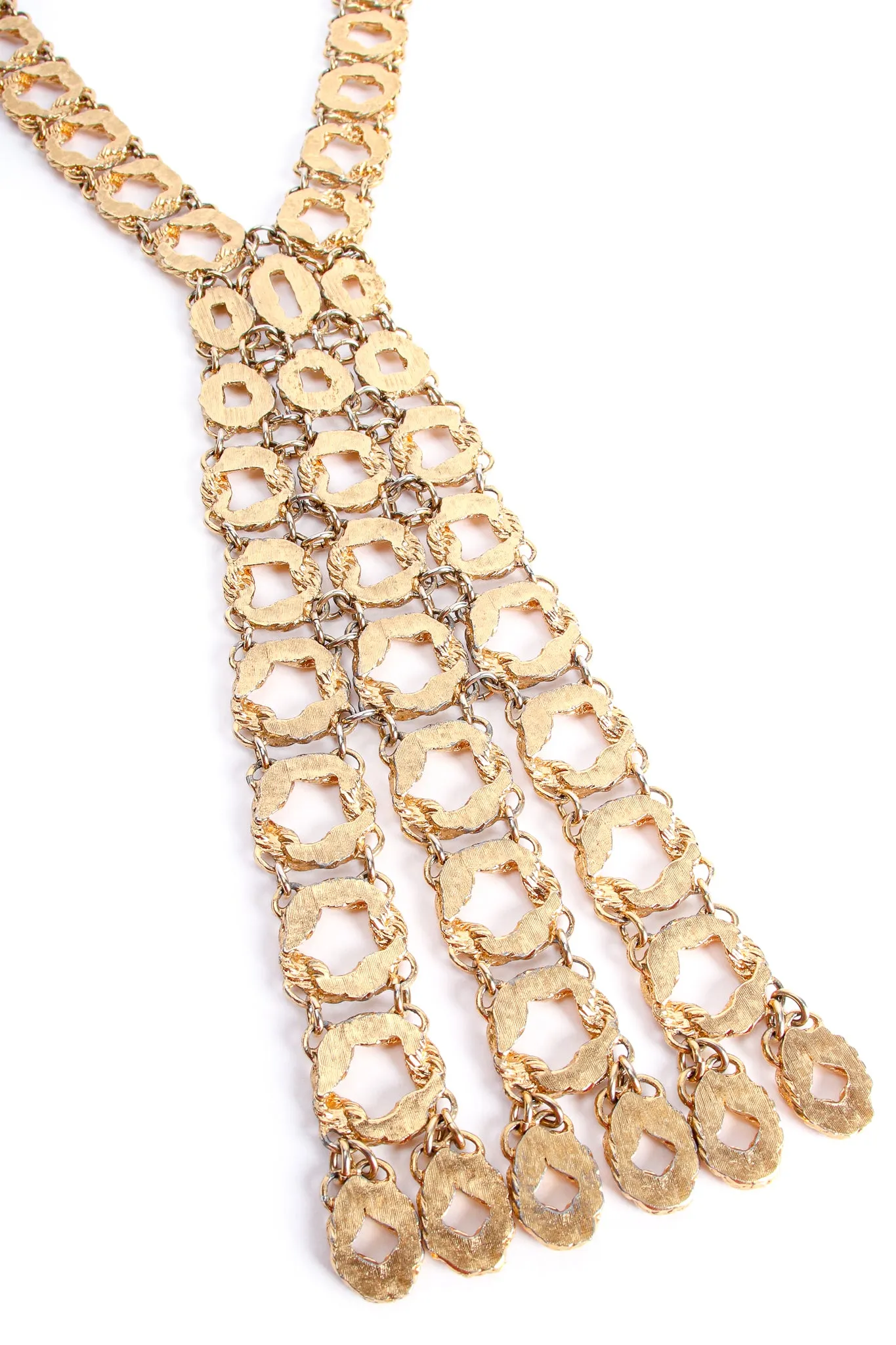 Linked Waterfall Y Necklace