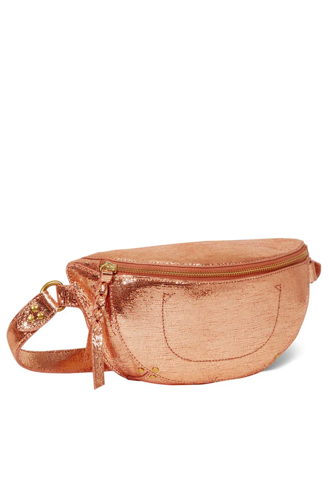 Lino Banane Bag | Lamé Rose Gold