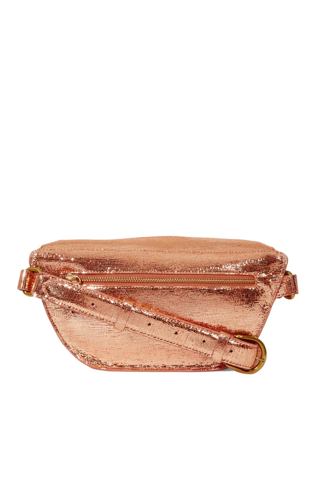 Lino Banane Bag | Lamé Rose Gold