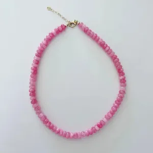 Liv James - Coastal Pink Jade Necklace