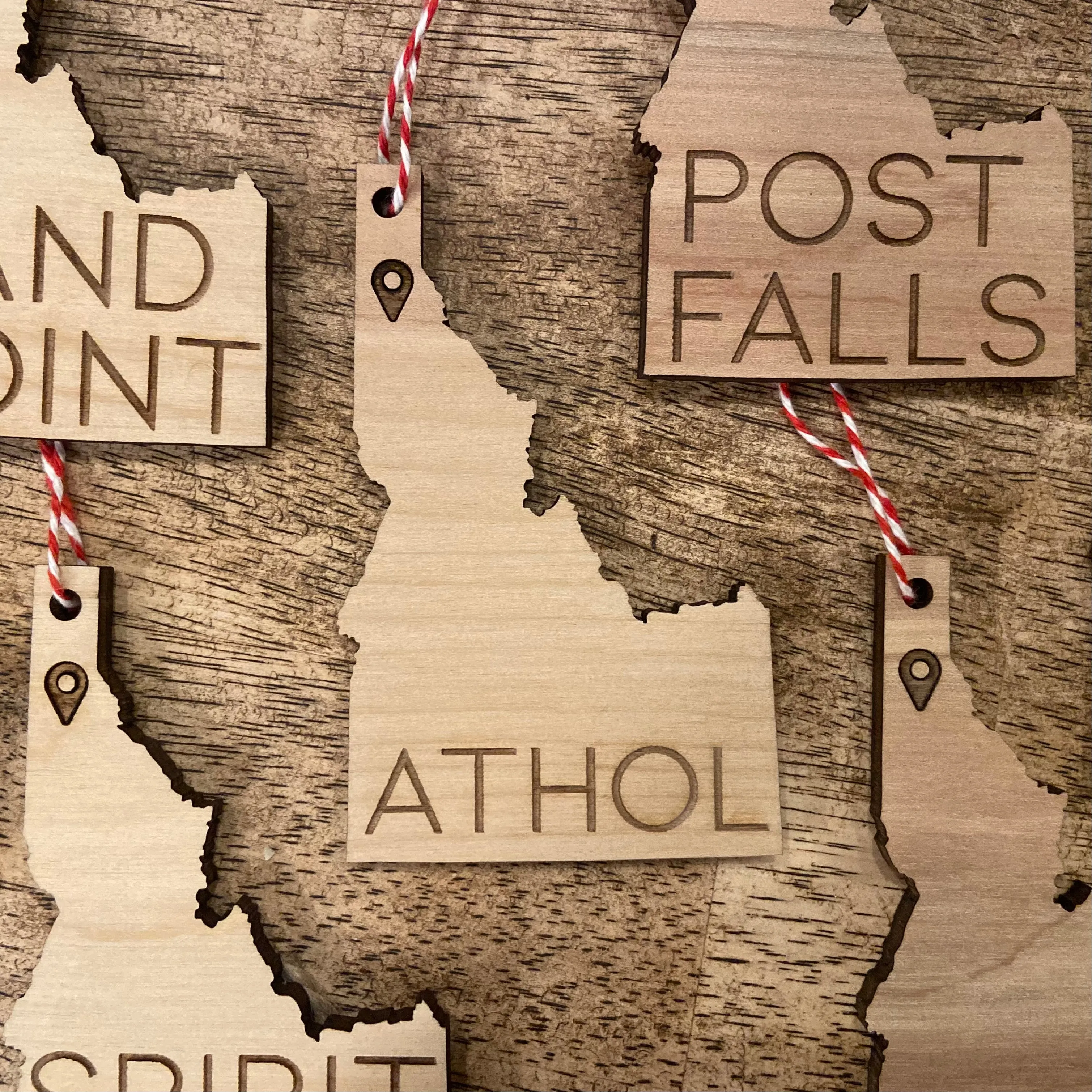 Local Hometown State Wood Ornament - Idaho Ornaments