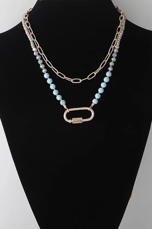 Lock Layered Necklace