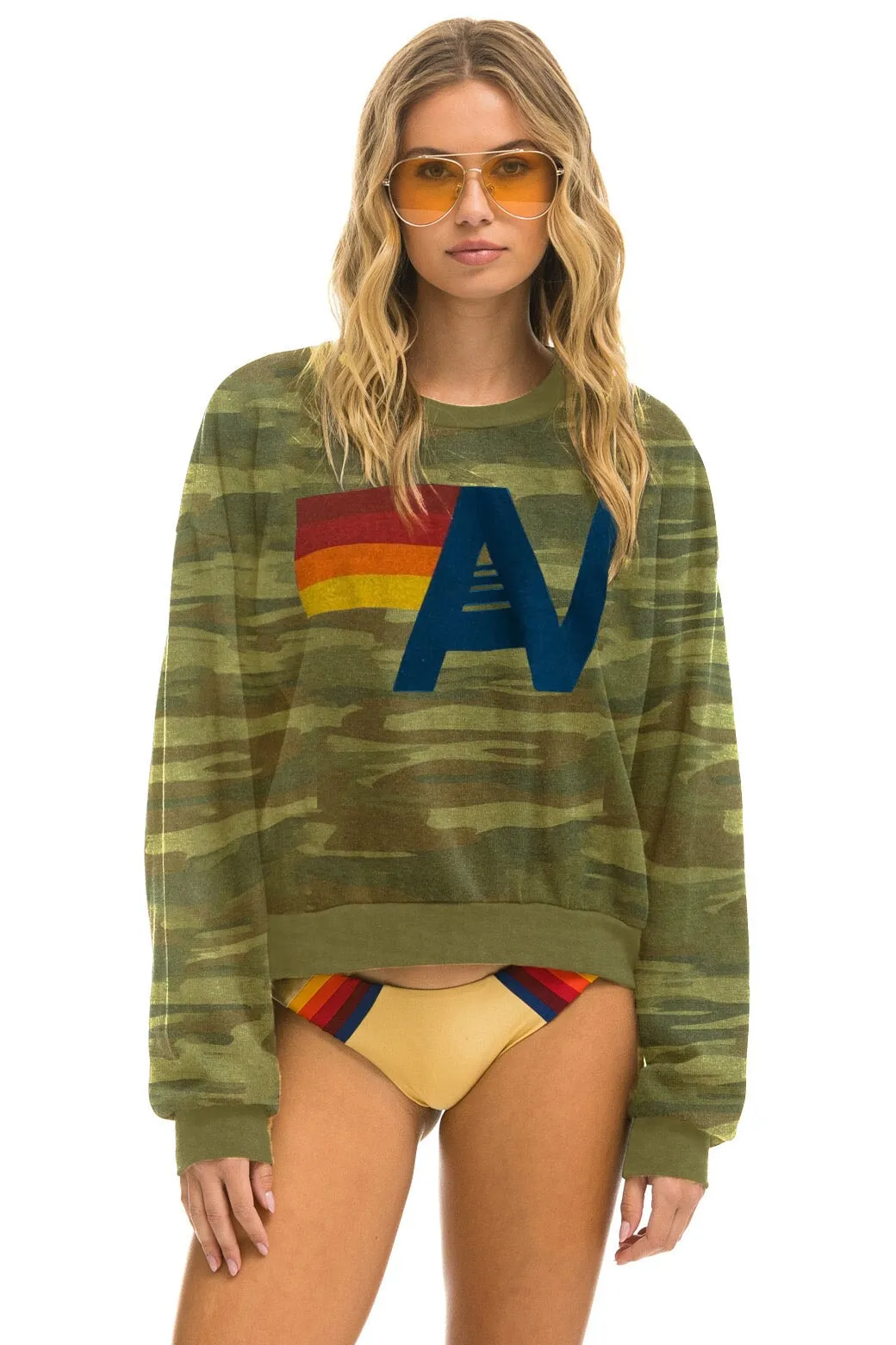 LOGO RELAXED CREW SWEATSHIRT - CAMO