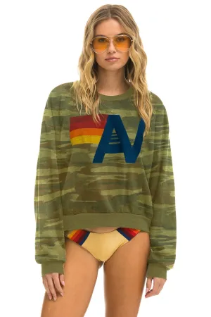 LOGO RELAXED CREW SWEATSHIRT - CAMO