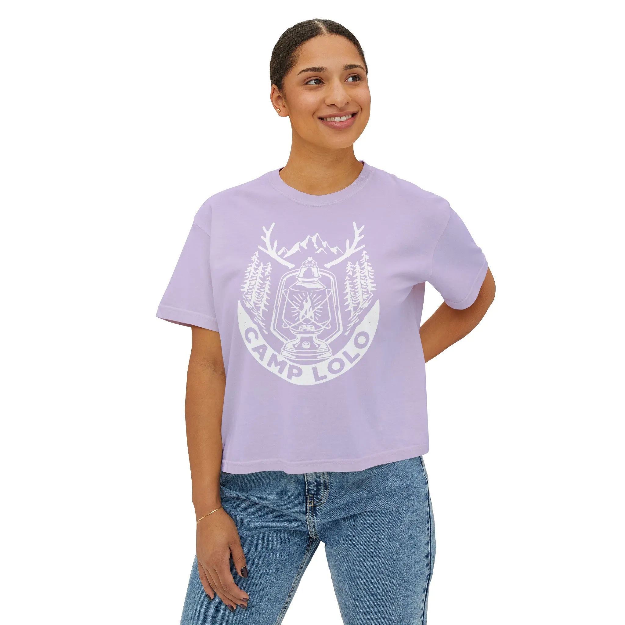 Lolo Camp Lantern Women's Boxy Tee - Light Logo