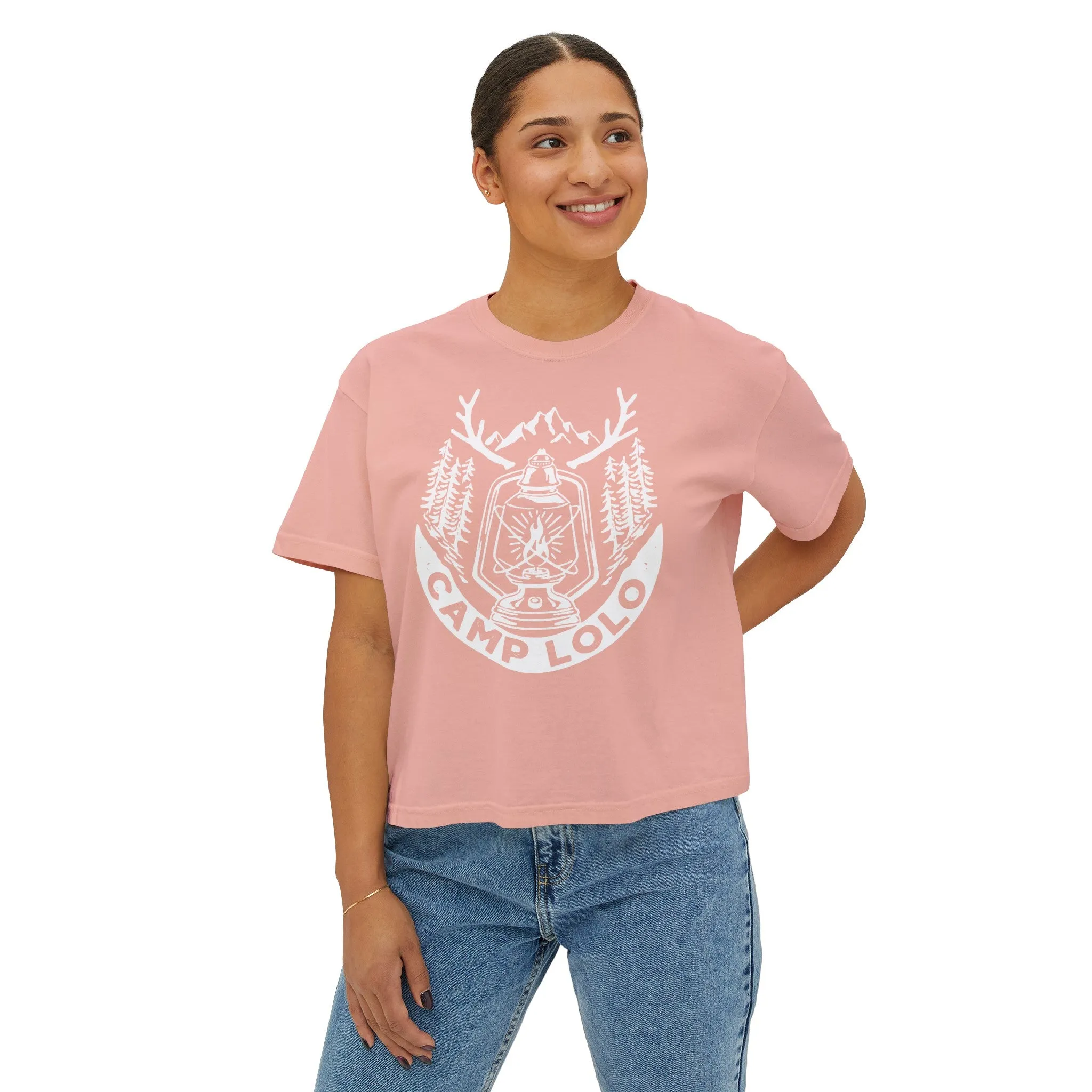 Lolo Camp Lantern Women's Boxy Tee - Light Logo