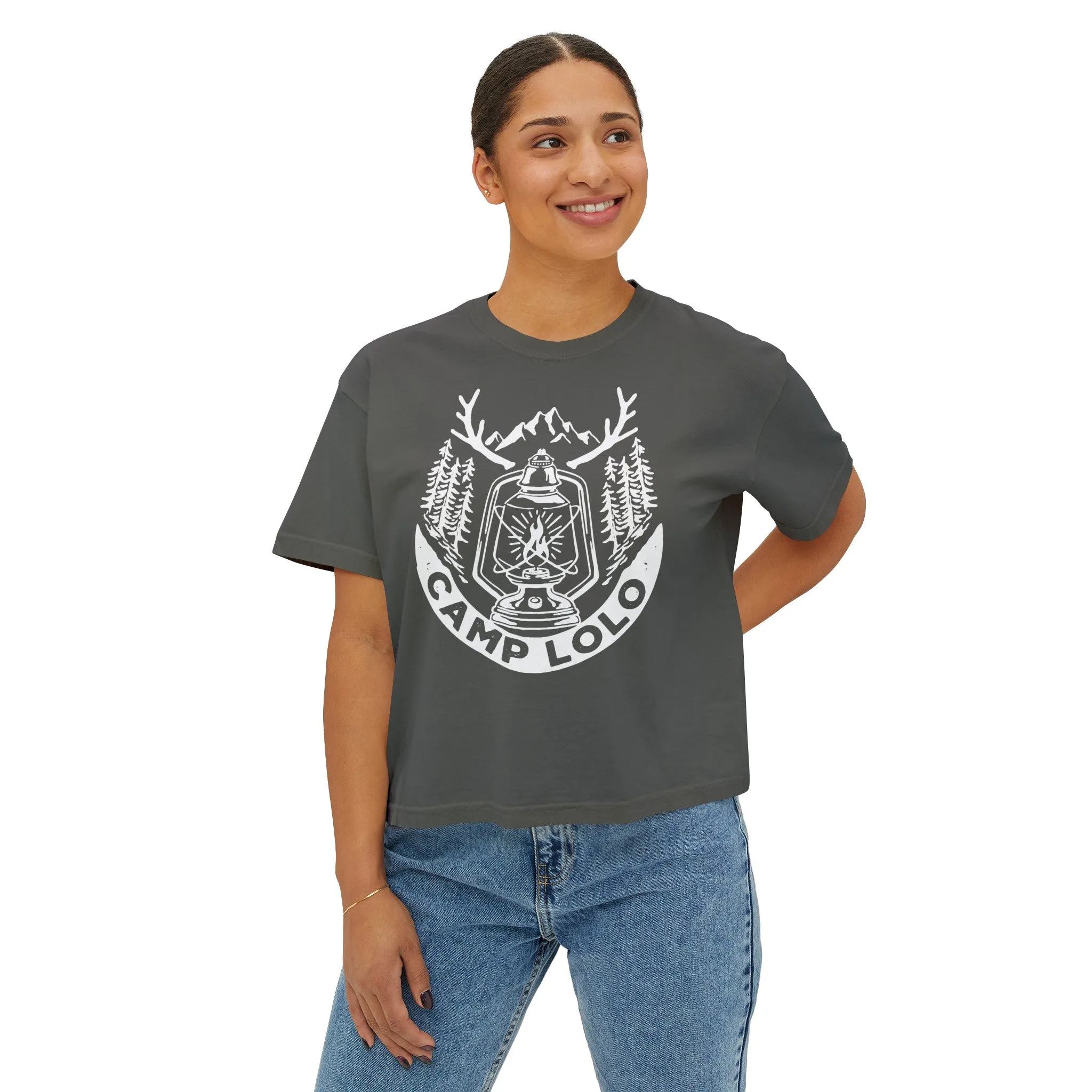 Lolo Camp Lantern Women's Boxy Tee - Light Logo