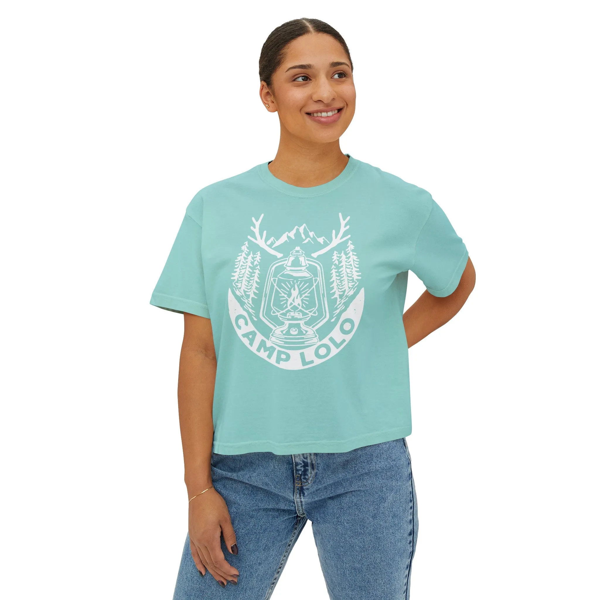 Lolo Camp Lantern Women's Boxy Tee - Light Logo