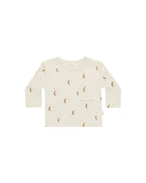 Long Sleeve Pocket Tee- Moons