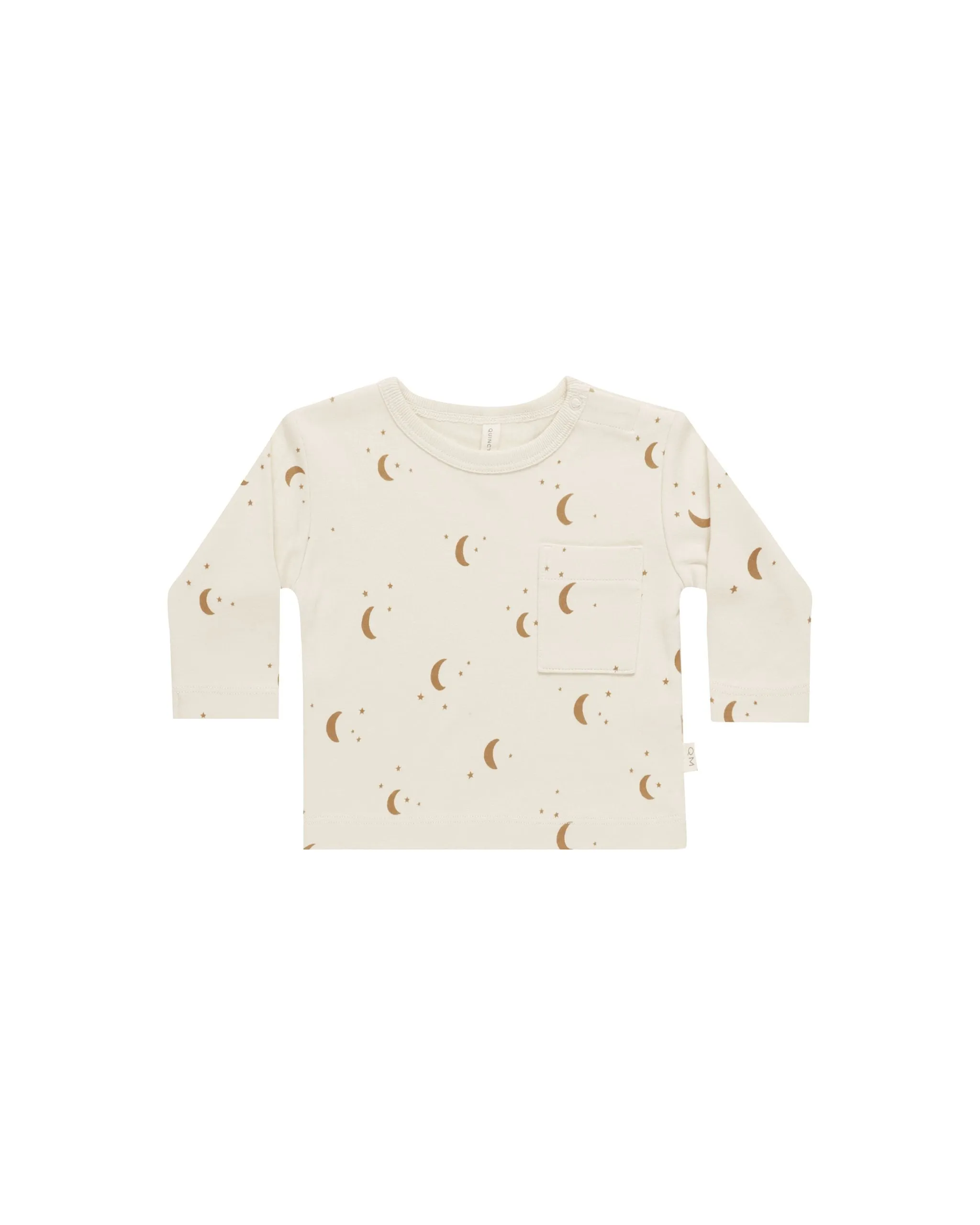 Long Sleeve Pocket Tee- Moons