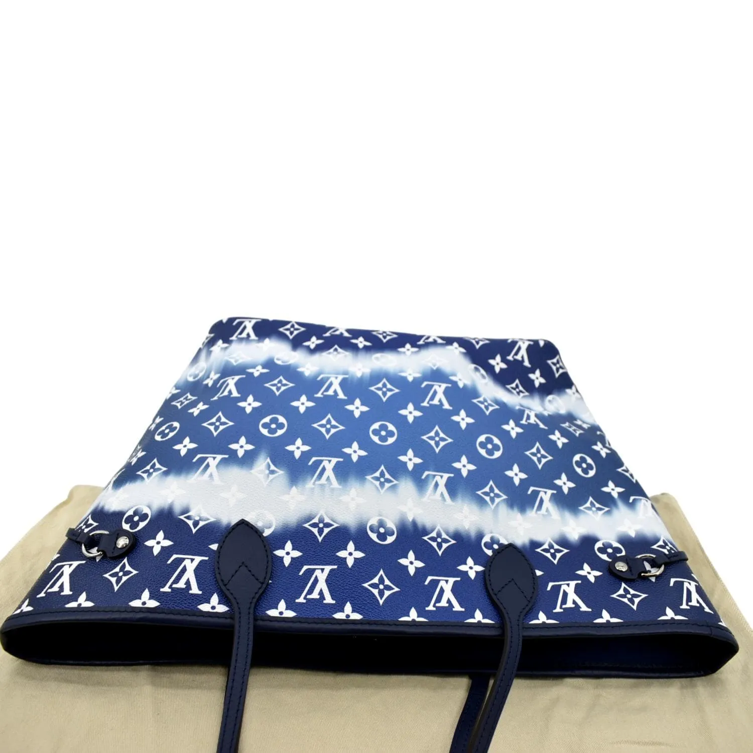 LOUIS VUITTON Neverfull LV Escale MM Monogram Shoulder Bag Blue