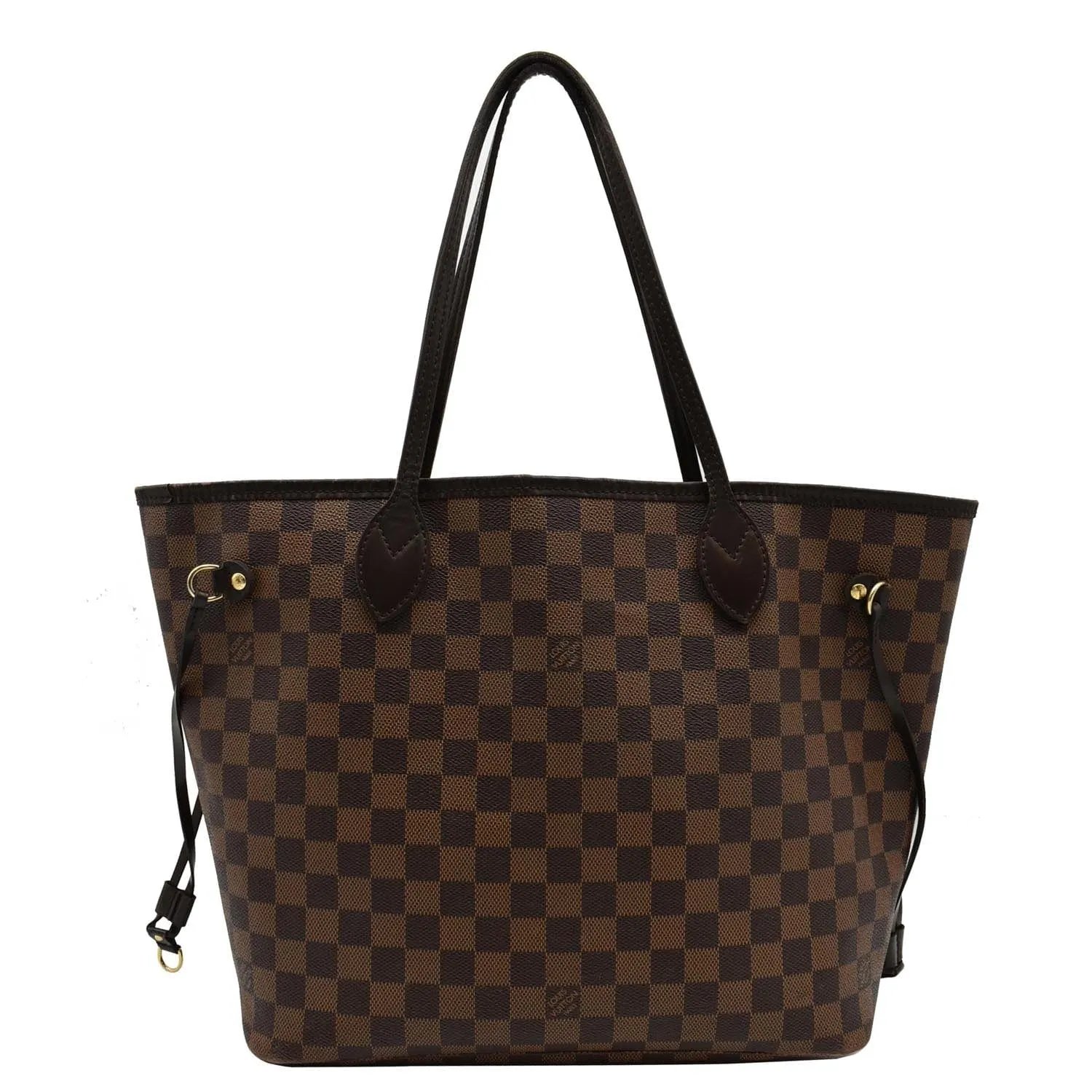 LOUIS VUITTON Neverfull MM Damier Ebene Tote Bag Brown