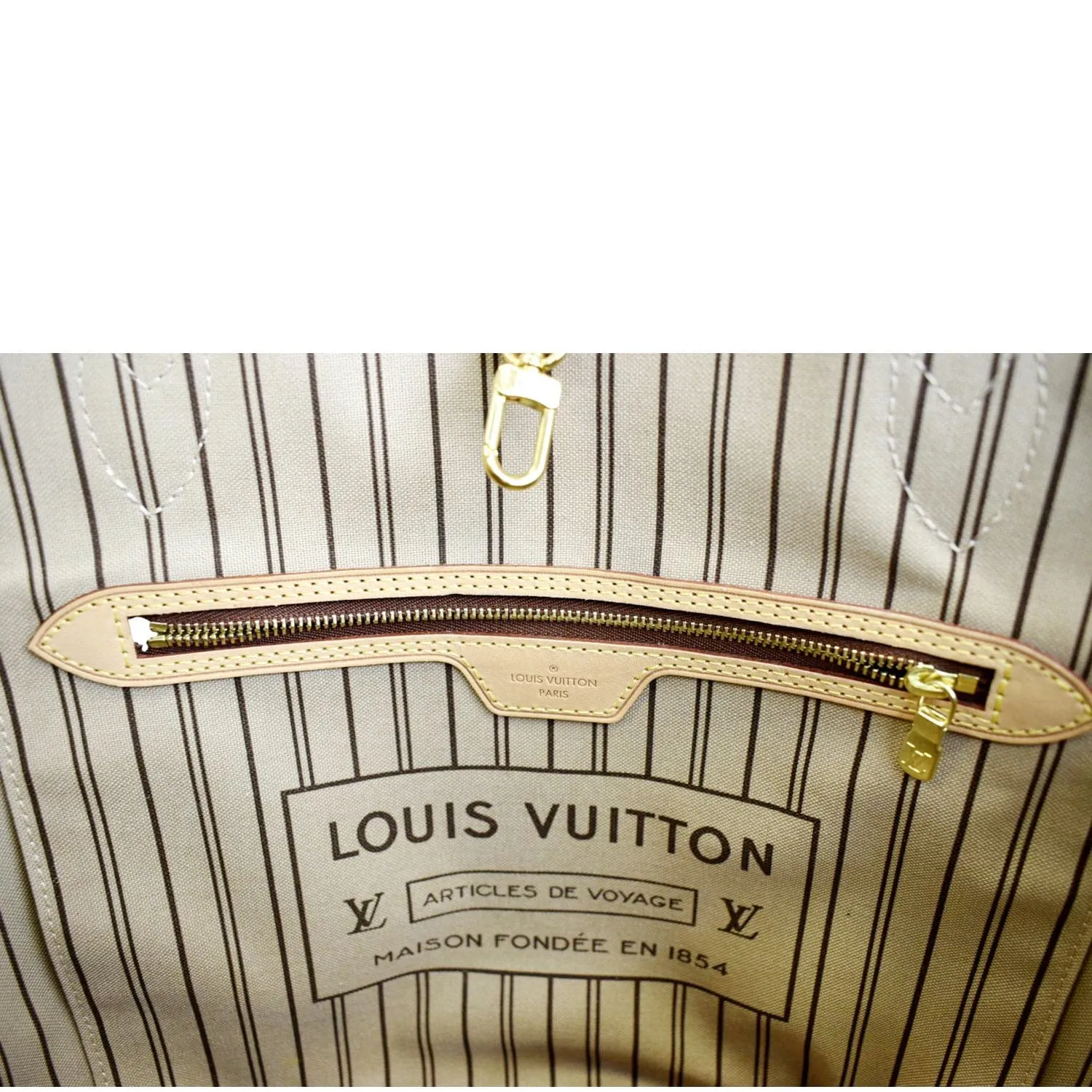 LOUIS VUITTON Neverfull MM Monogram Canvas Tote Bag Brown