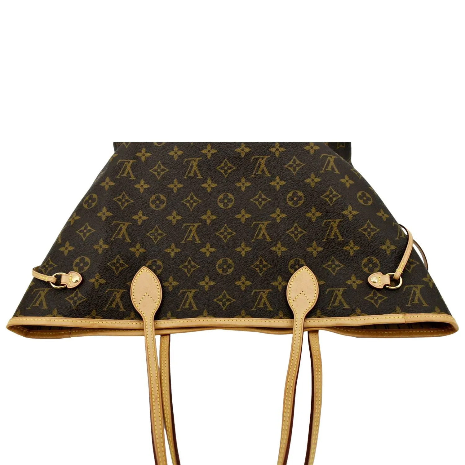 LOUIS VUITTON Neverfull MM Monogram Canvas Tote Bag Brown