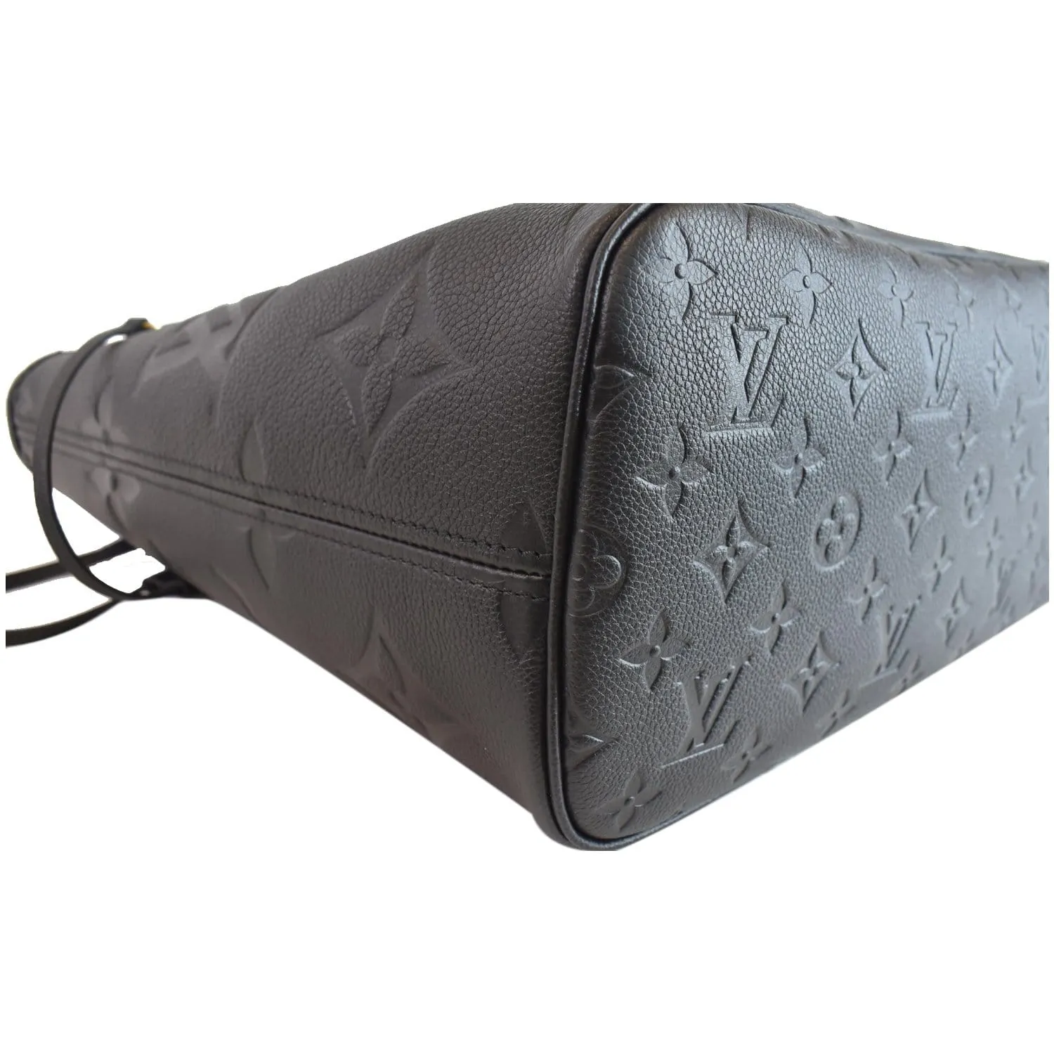 LOUIS VUITTON Neverfull MM Monogram Empreinte Tote Bag Black