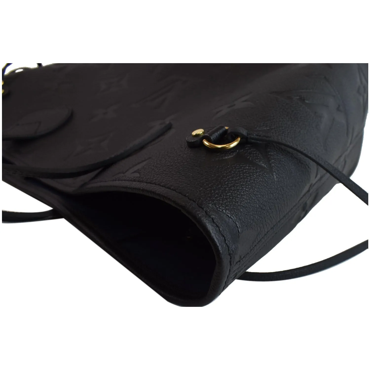 LOUIS VUITTON Neverfull MM Monogram Empreinte Tote Bag Black