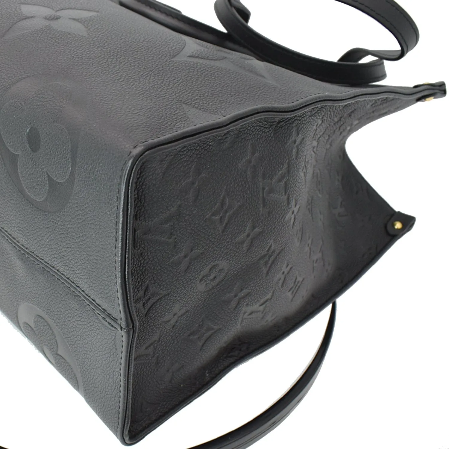 LOUIS VUITTON Onthego GM Monogram Empreinte Leather Tote Bag Black
