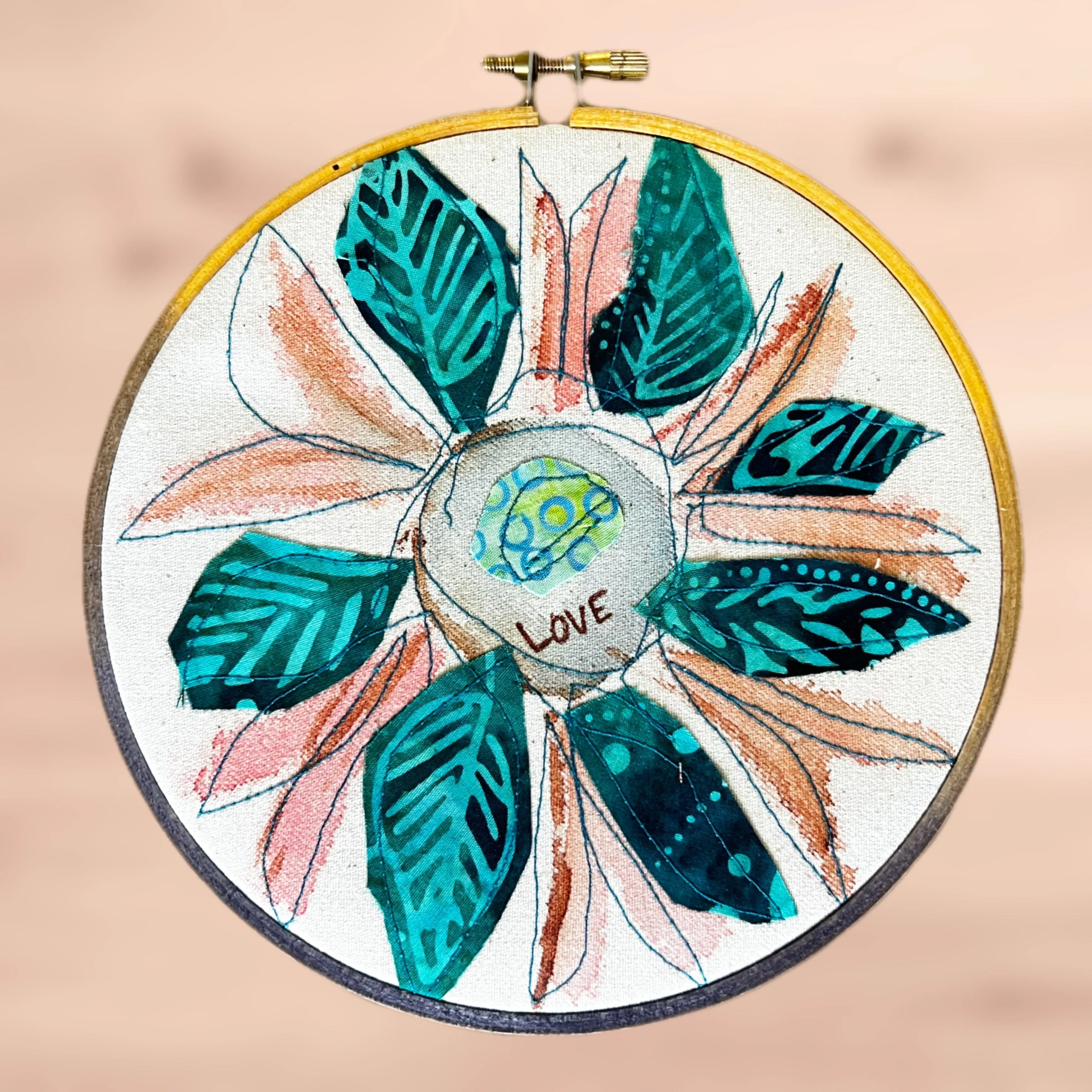 love more love - word hoop art