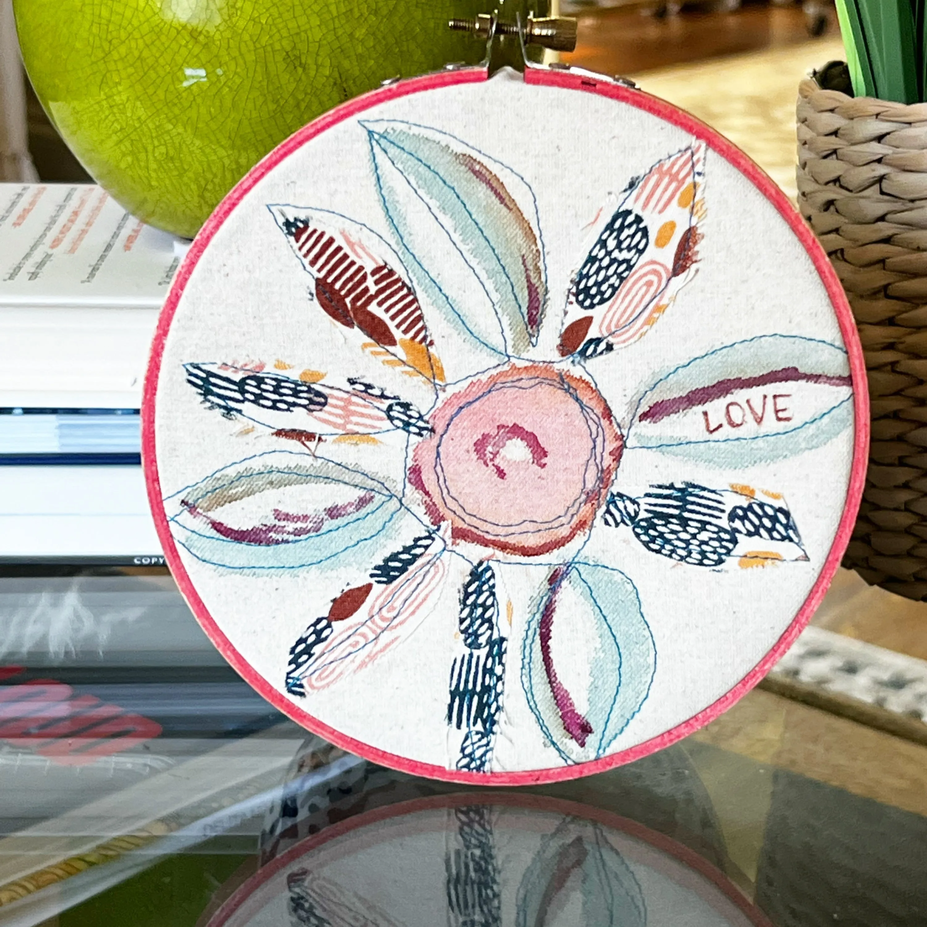 love more love - word hoop art