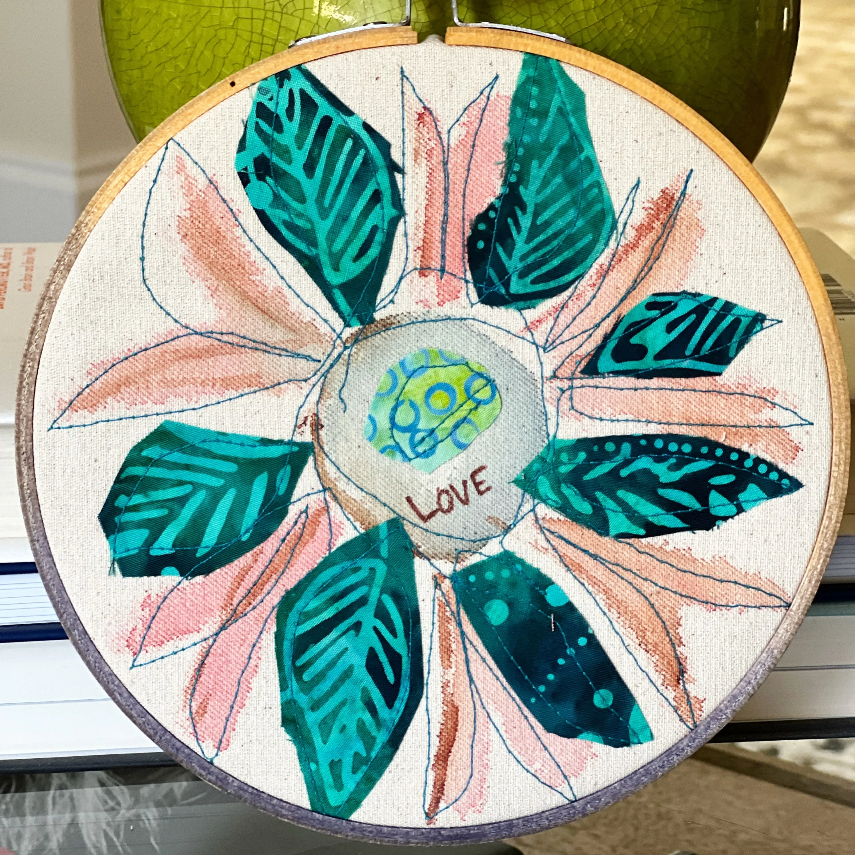 love more love - word hoop art