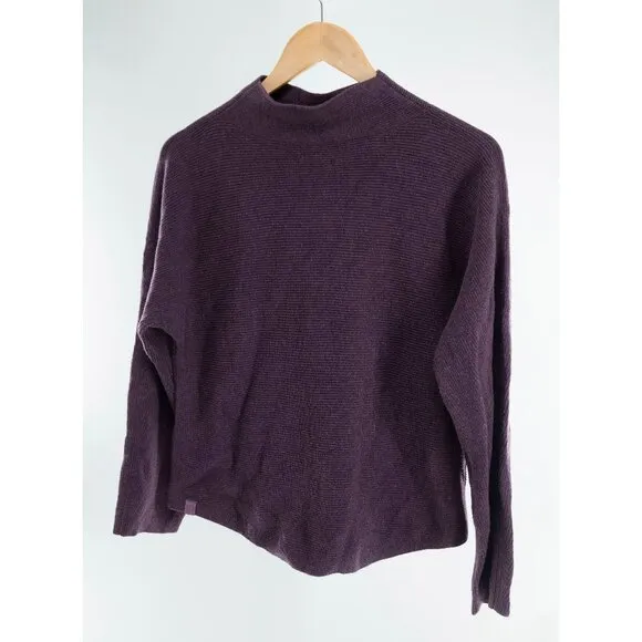 Lululemon Boxy Cotton-Blend Sweater Heathered Vintage Plum | XS/S