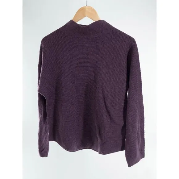 Lululemon Boxy Cotton-Blend Sweater Heathered Vintage Plum | XS/S