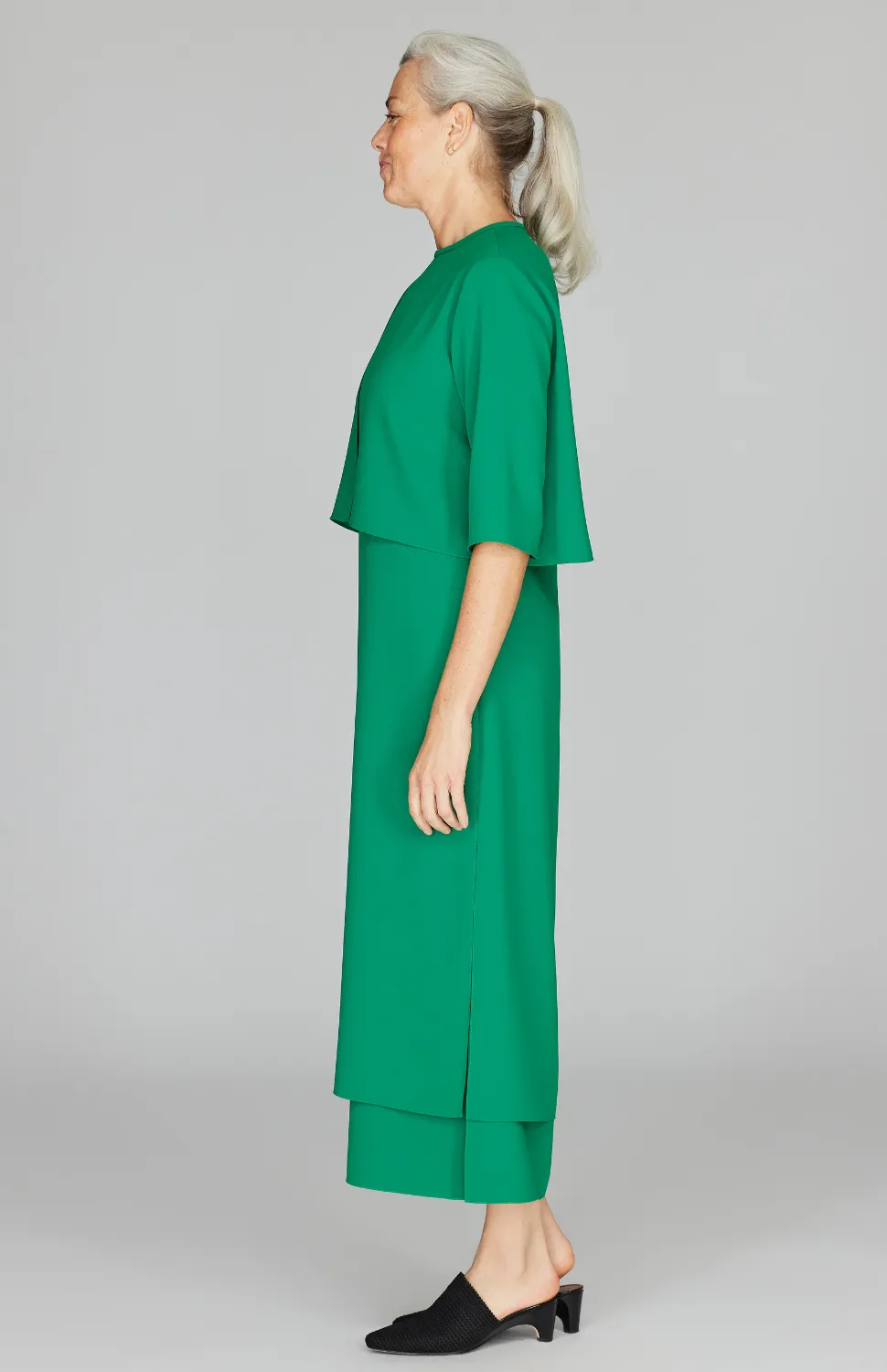 Lustrous Crepe Short Open Jacket