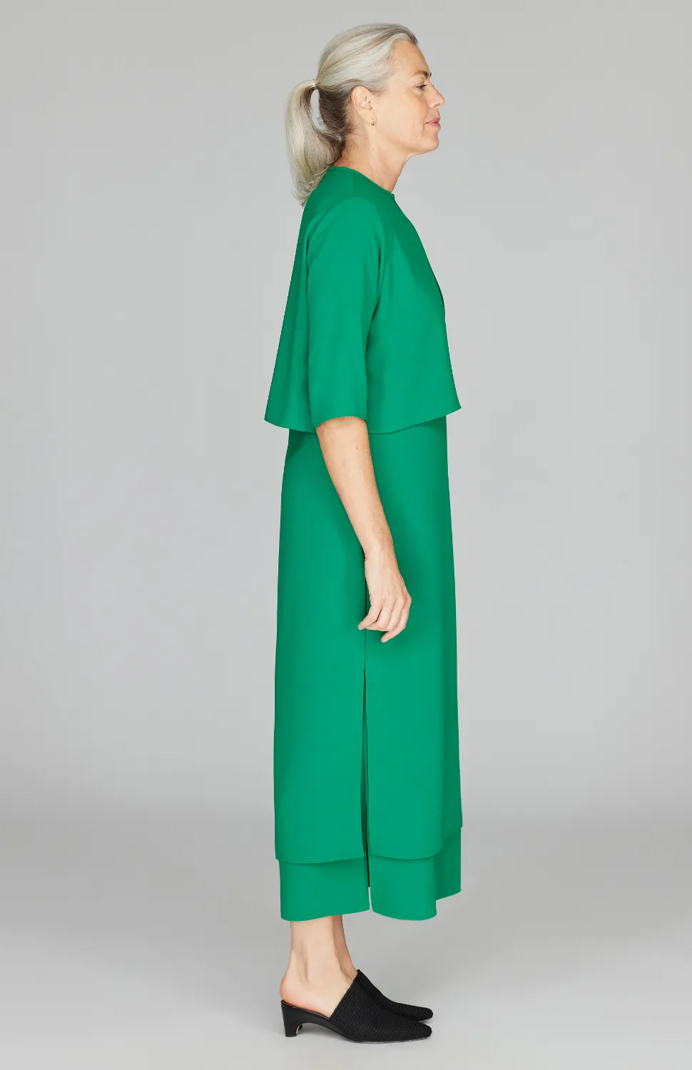 Lustrous Crepe Short Open Jacket