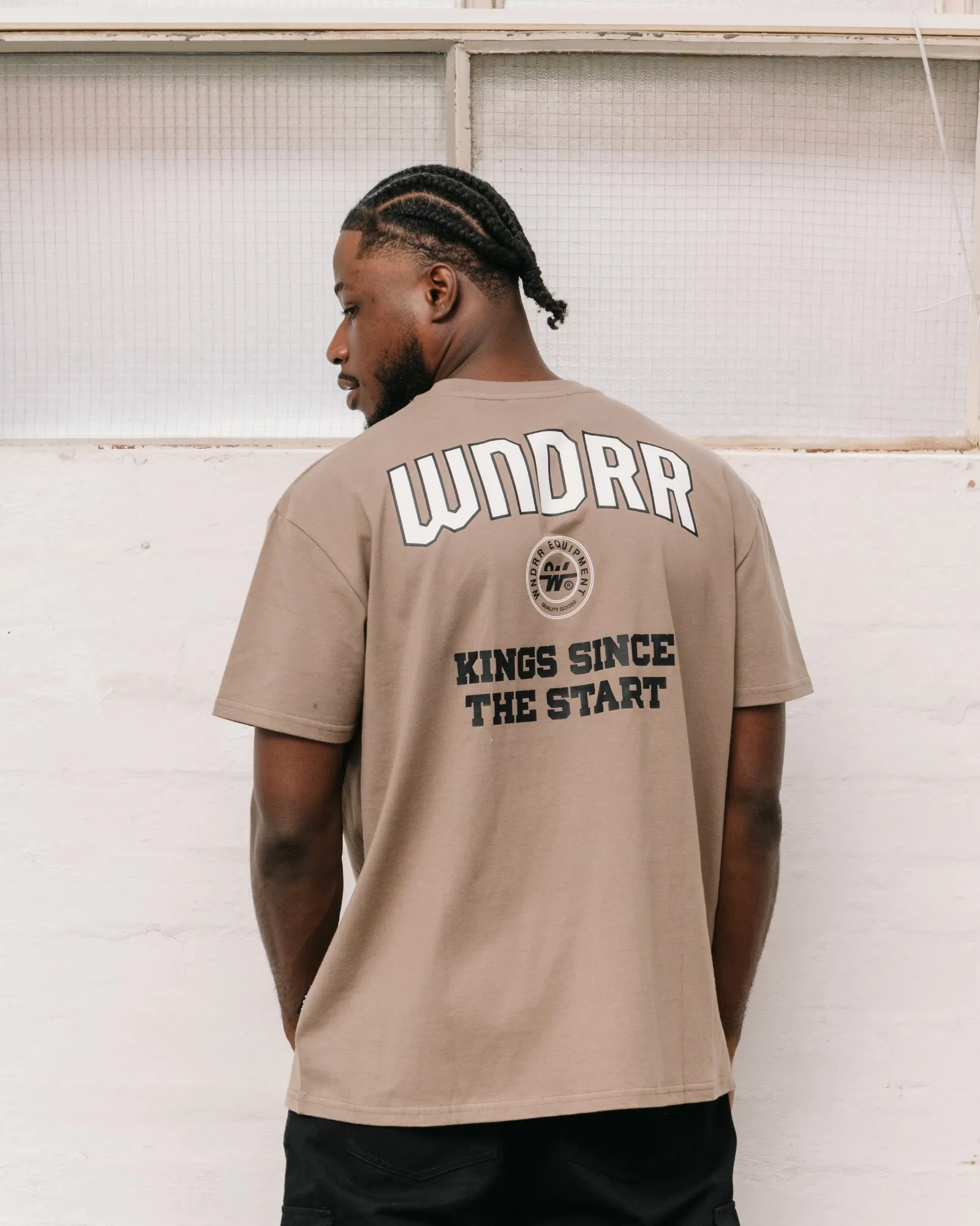 MAJOR BOX FIT TEE - TAUPE