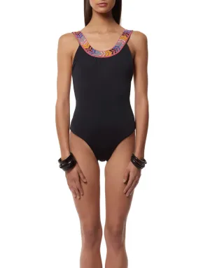 Mara Hoffman Swim Beaded Low Back One Piece