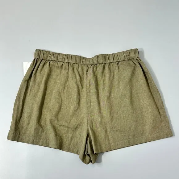 Marine Layer Beach Casual Shorts in Olive Green Hemp