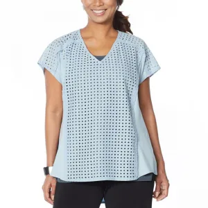 MarlaWynne WynneLayers Women's Mixed Media V-Neck Boxy Top
