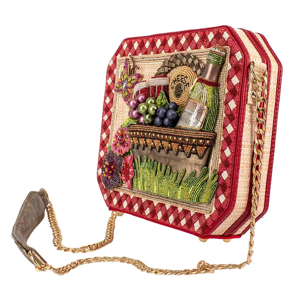 MARY FRANCES Picnic Party Crossbody Handbag RED BAG GINGHAM NEW