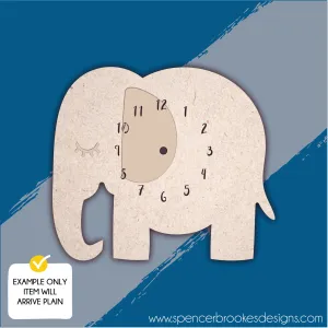 MDF Layered Clock - Elephant