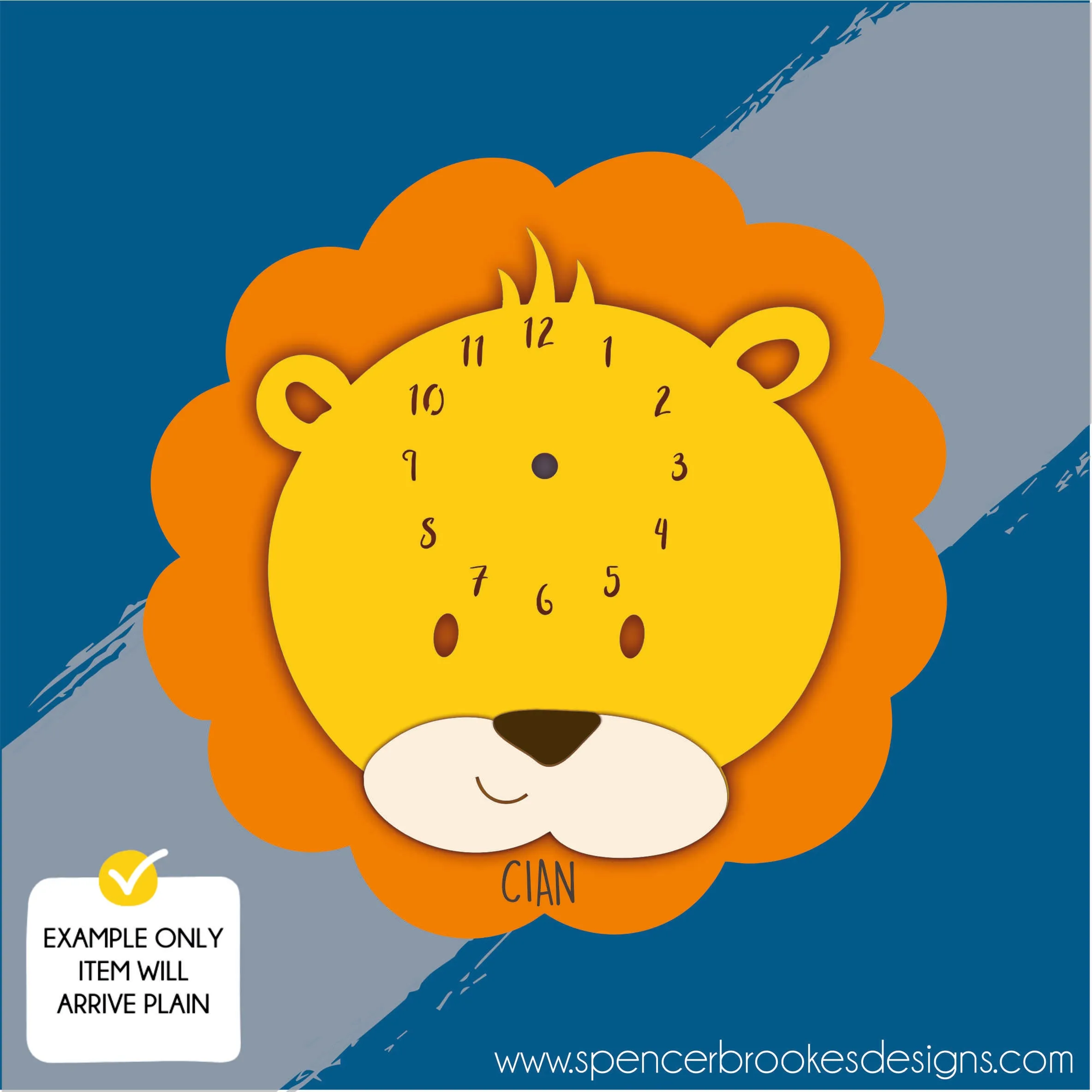 MDF Layered Clock - Lion