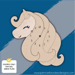 MDF Layered Clock - Unicorn
