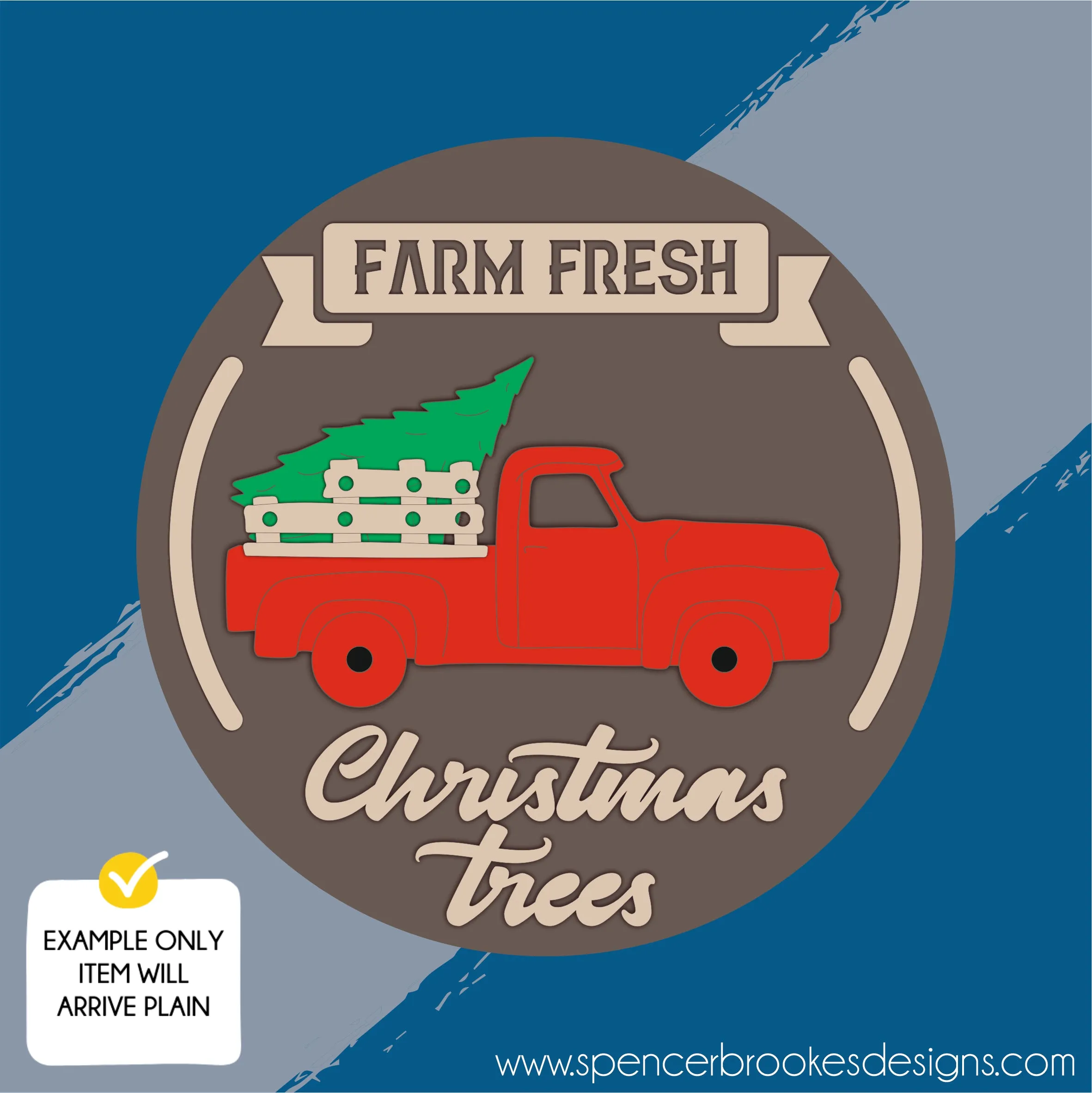 MDF Layered Farm Fresh Christmas Trees Christmas Plaque