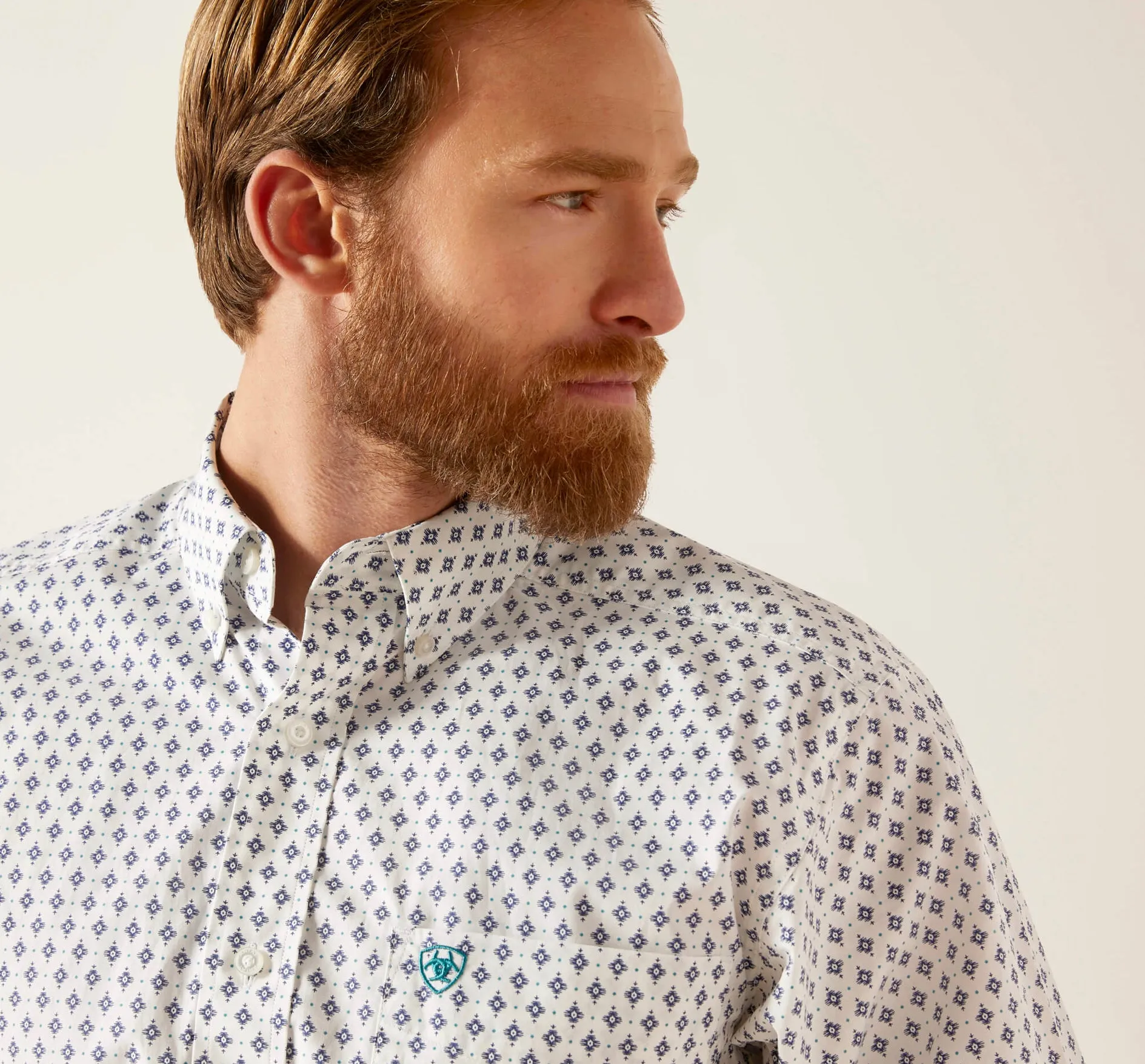 Men’s Ariat White Boone Fitted Shirt