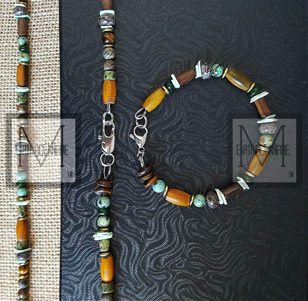 Men's Irish Seaside Necklace Bracelet Set