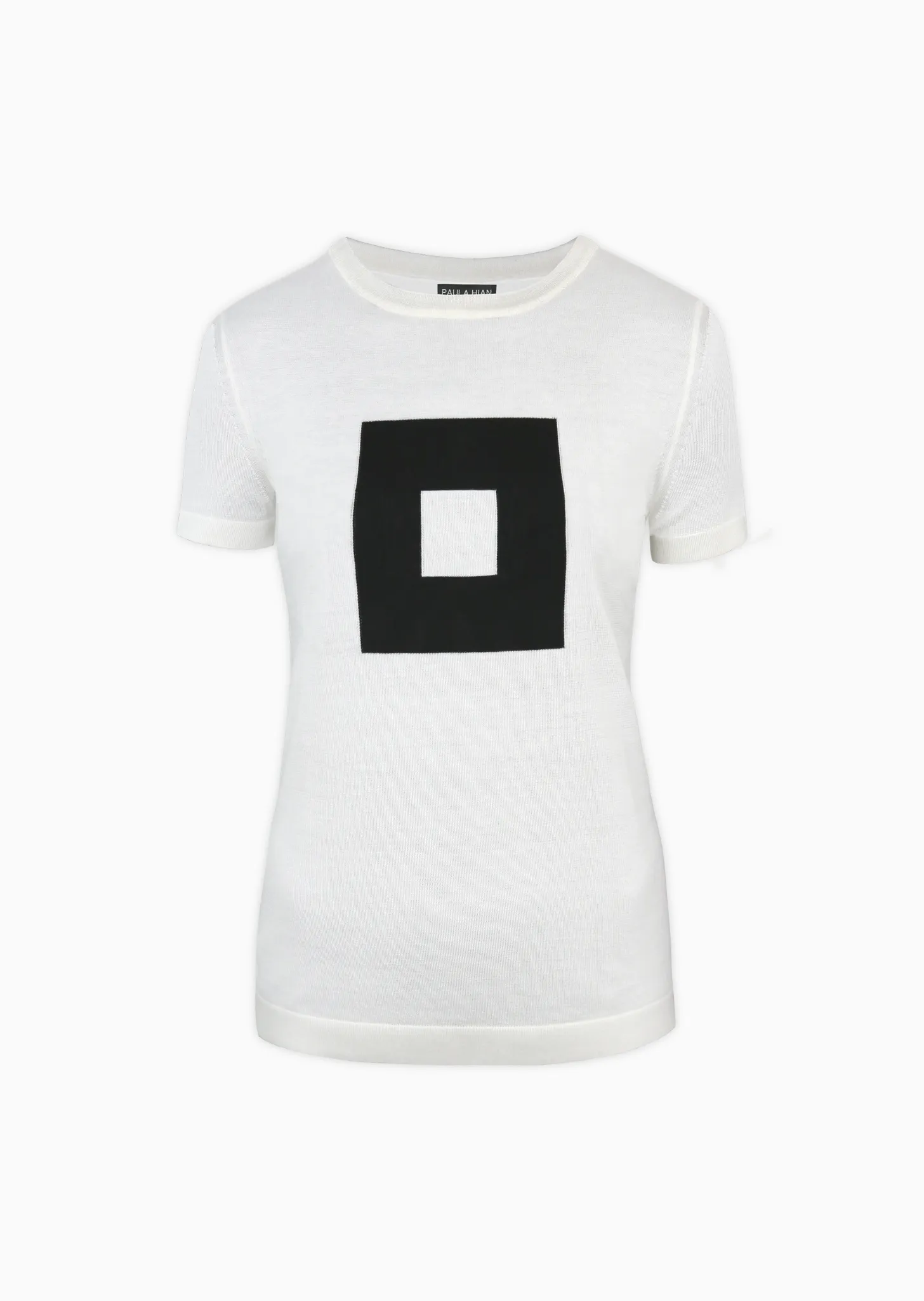Meredith - Square Motif Cotton T-Shirt