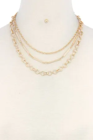 Metal Chain Layered Necklace