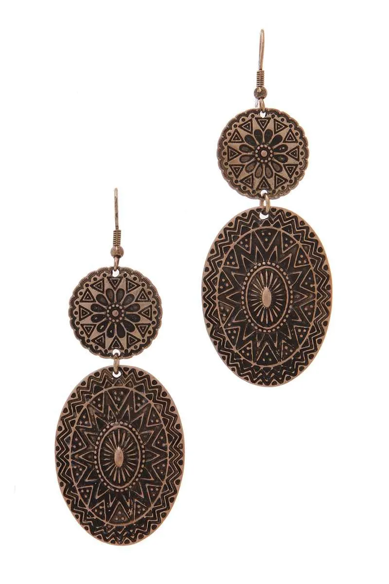 Metal Drop Earring