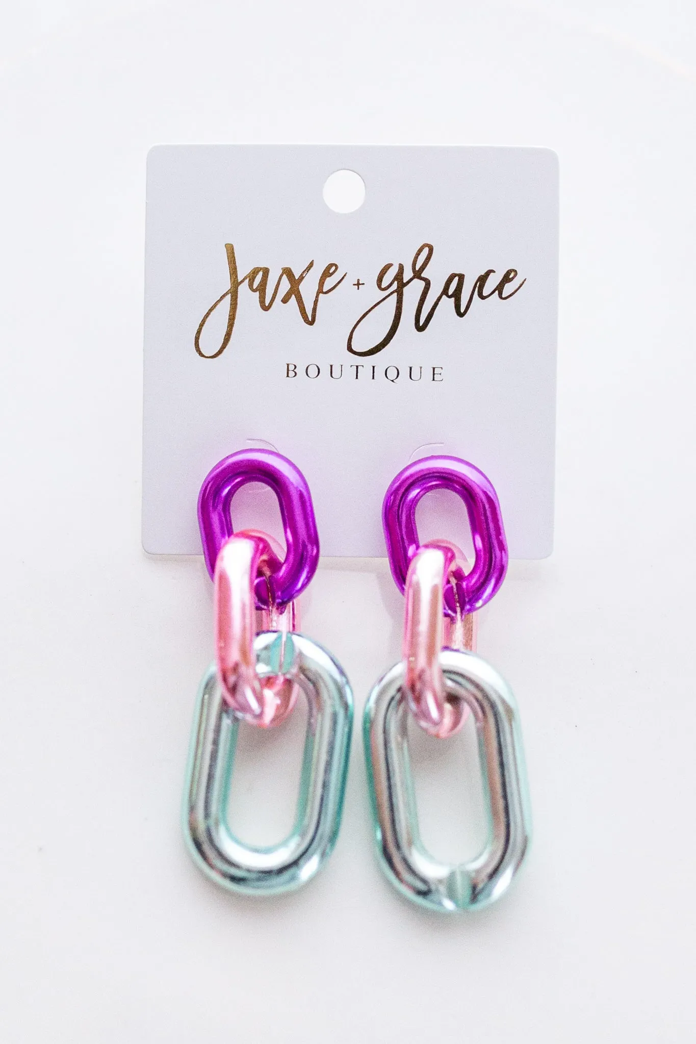 Metallic Linked Earrings, VARIOUS